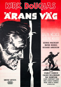 Paths of Glory 1957 Swedish Film Poster, Gösta Åberg