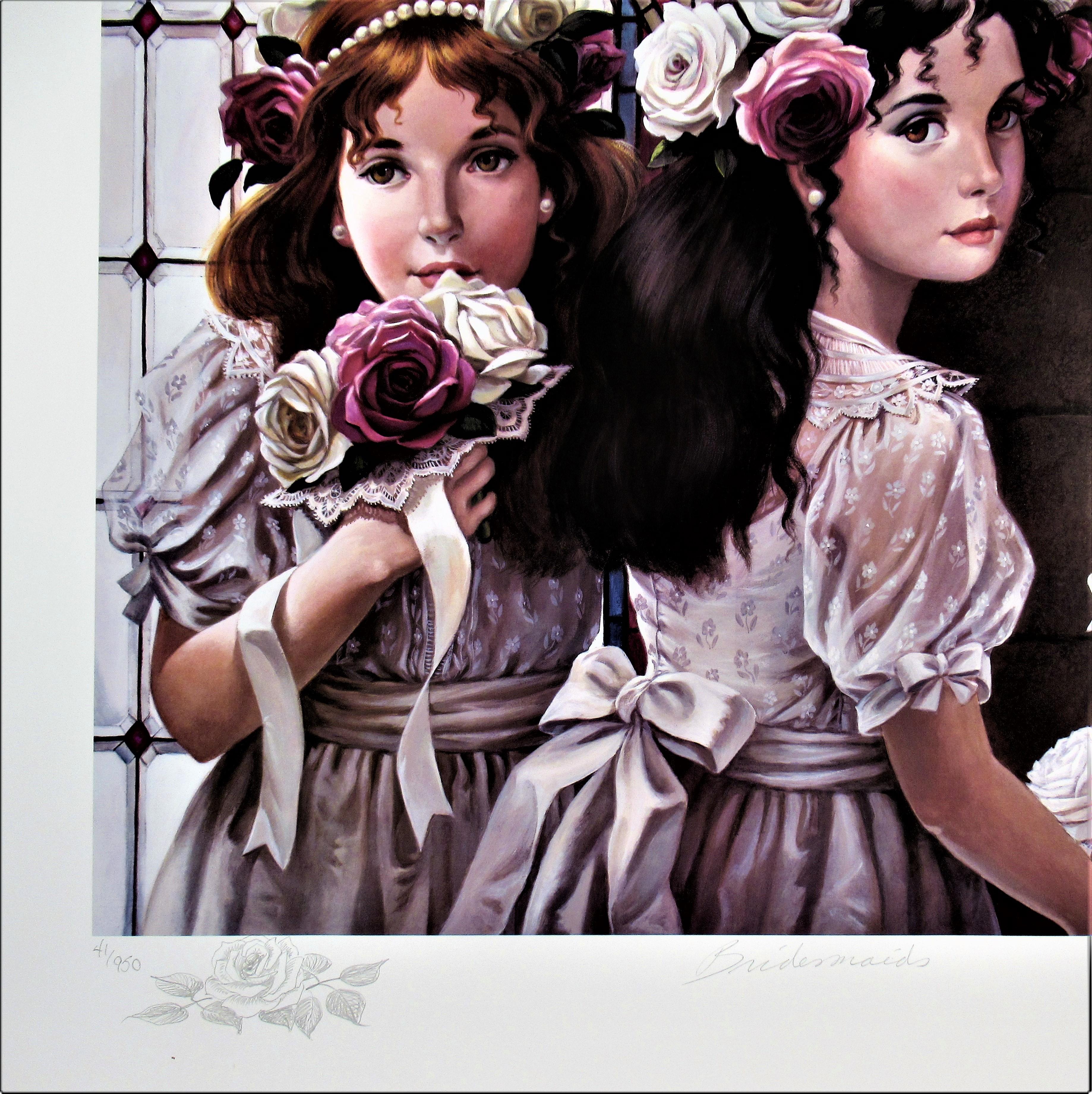 Bridesmaids - Romantic Print by Pati Bannister