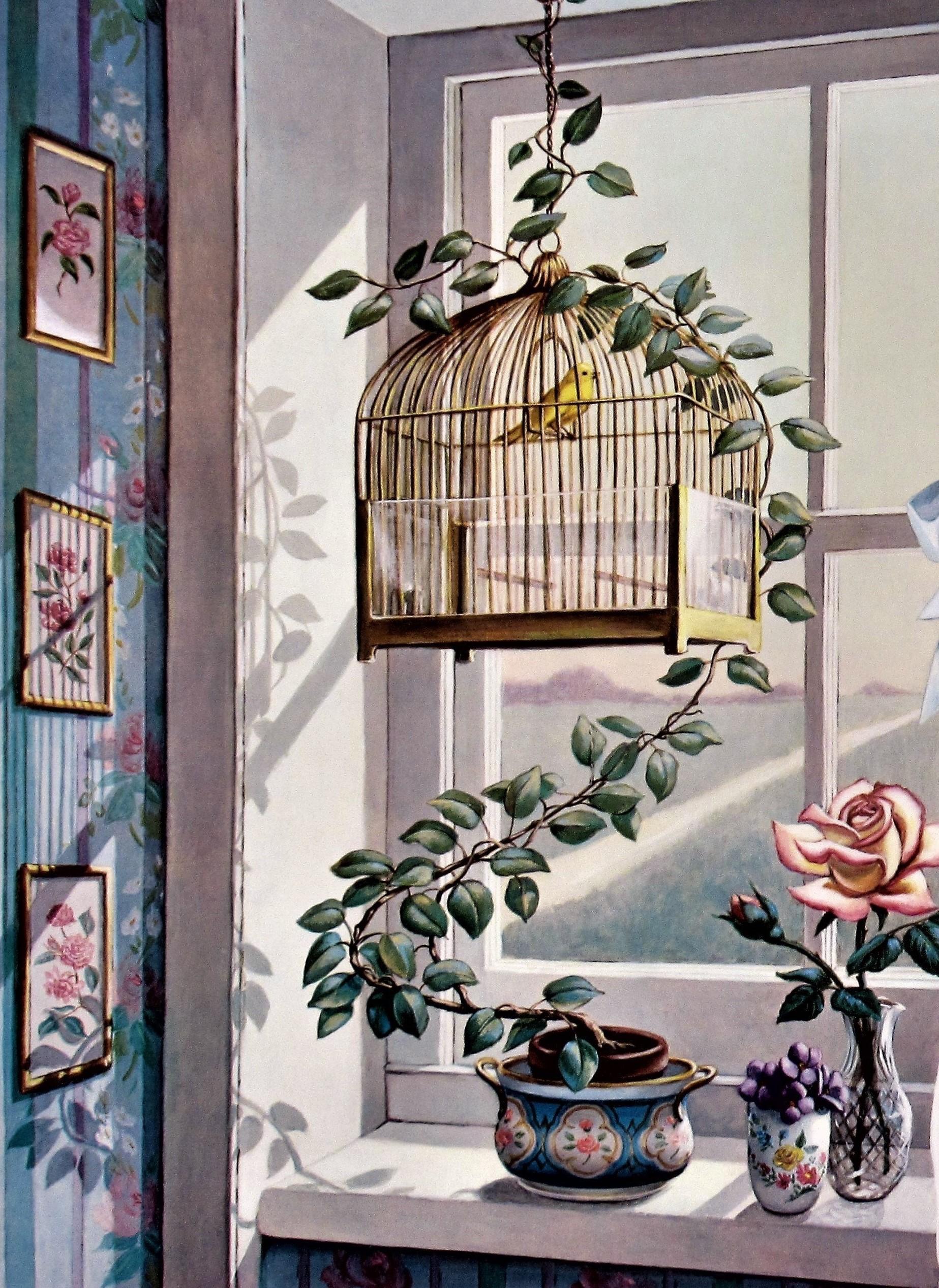 Songbird - Coccinelle - Gris Figurative Print par Pati Bannister