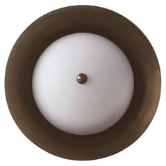 Pati - pair of solid brass and opaline wall sconce by Candas Design