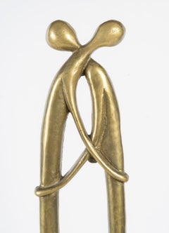 Escultura de bronce patinado con base de granito, hacia 1950, siglo XX.
