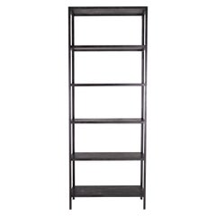 Patina Steel and Wood Shelf Etagere