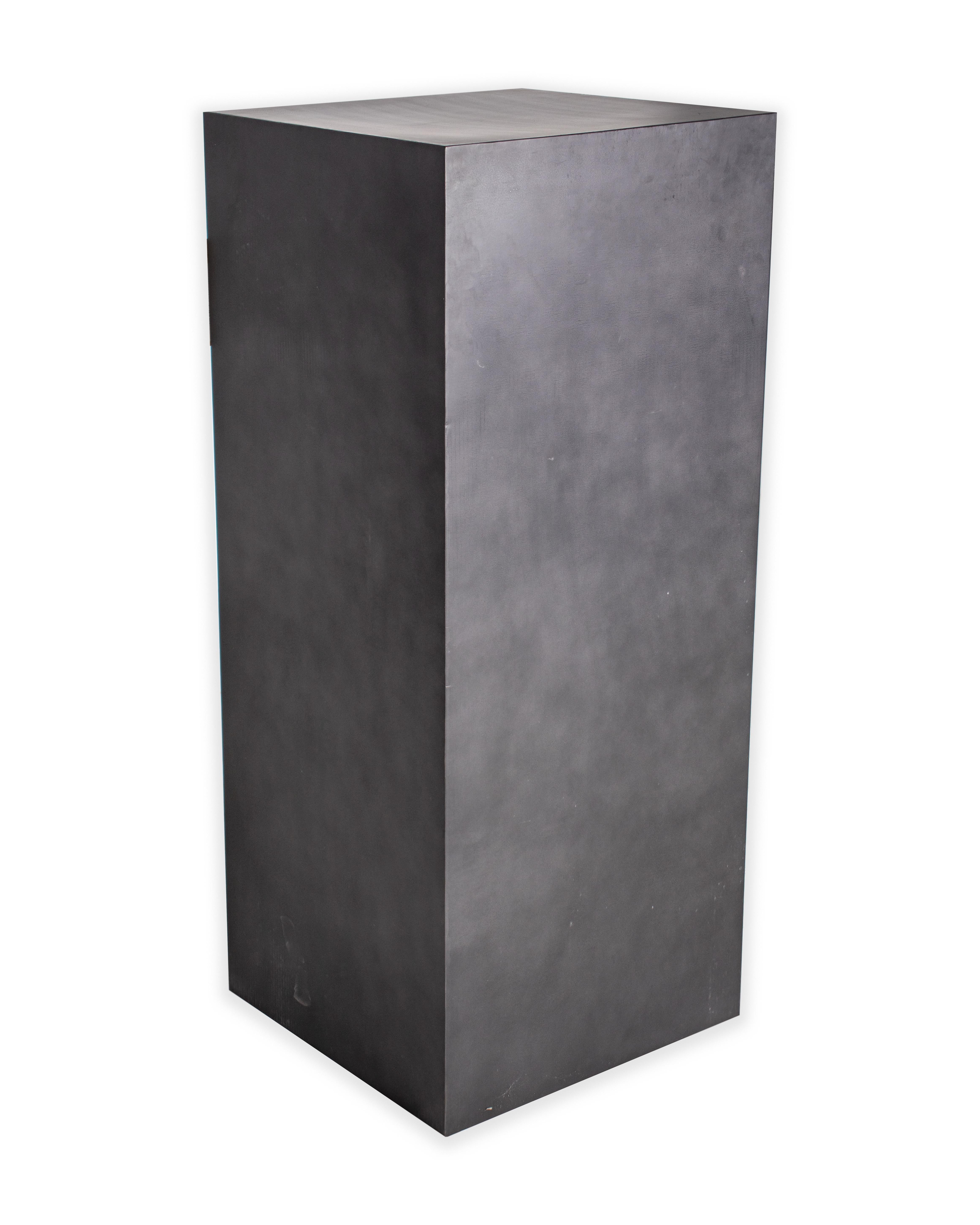 Patina steel display pedestal 

Piece from the Le Monde collection. Exclusive to Brendan Bass.
 