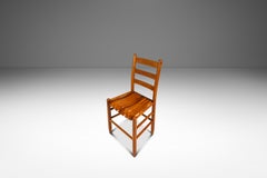 Patinaed Armchair in Solid Oak in the Manner of Arthur Umanoff, USA, c. 1960s