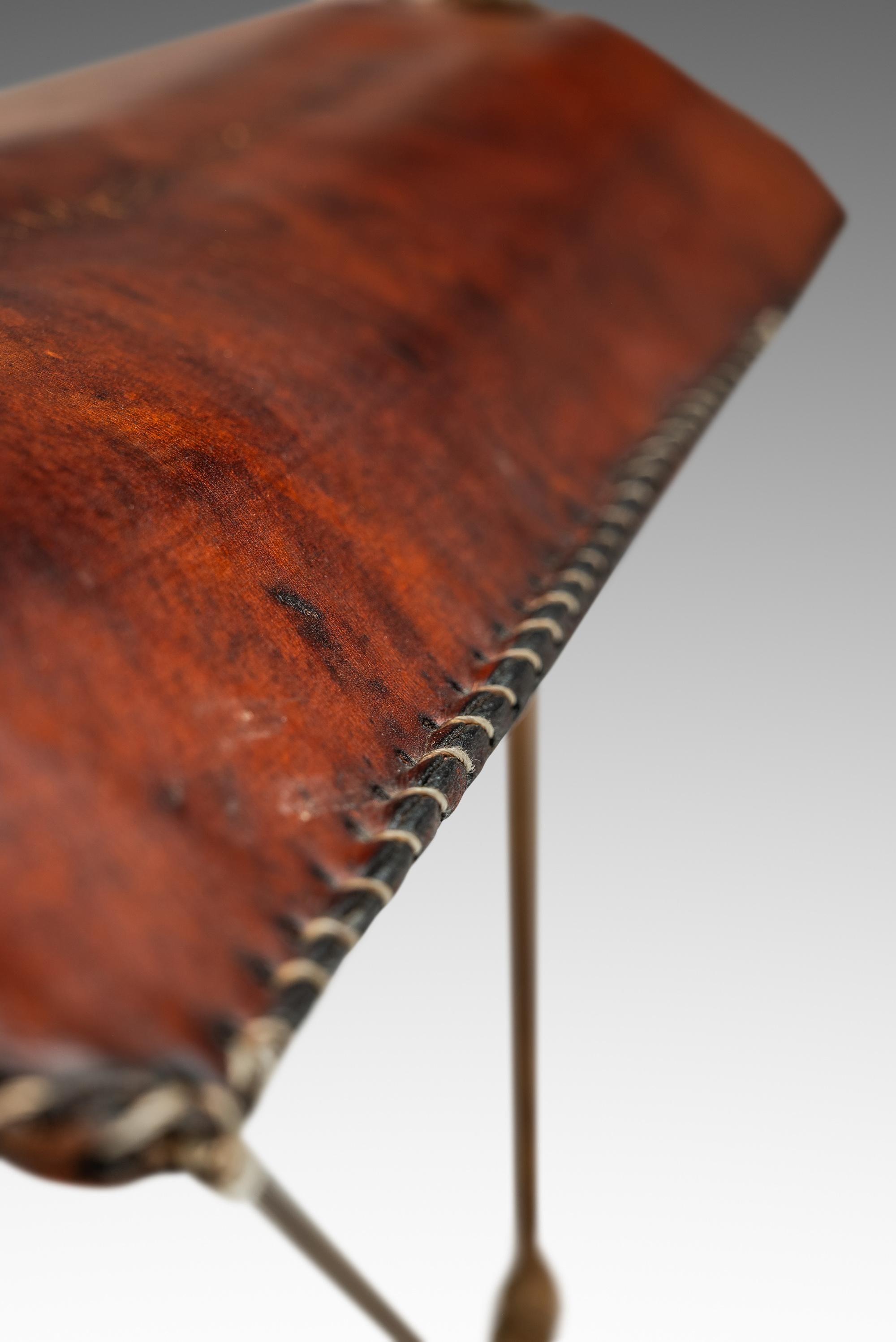 Chaise longue en fer patiné et cuir attribuée à Ilana Goor, Israël, vers 1960 en vente 11