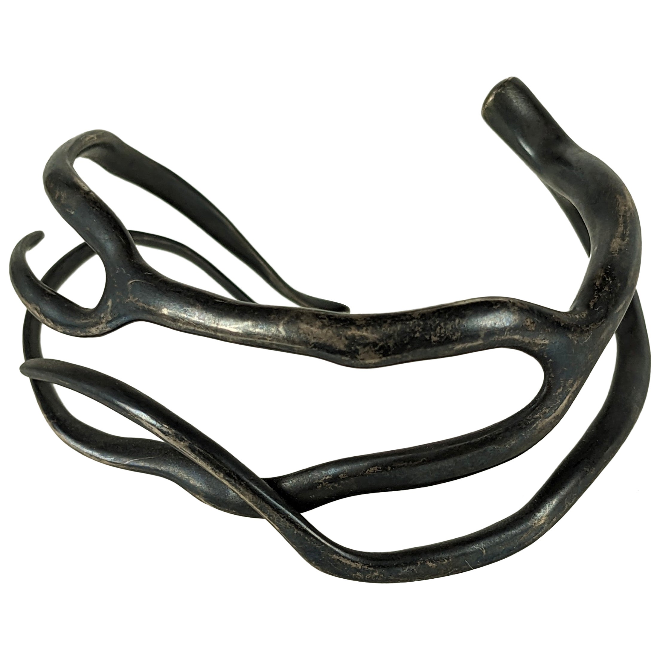 Patinierte Sterling Branch Manschette, Annette Ferdinandsen im Angebot