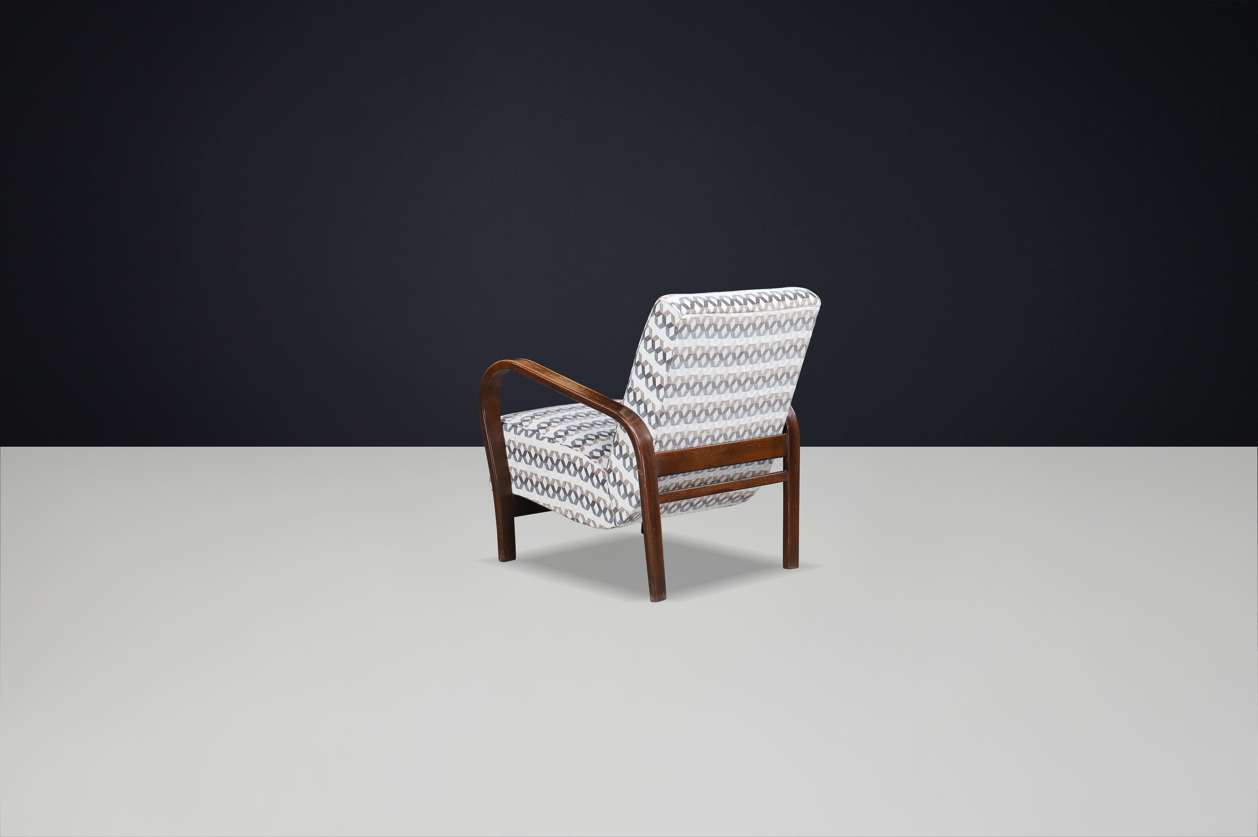 Chaises longues tchèques patinées des années 1930 par Koželka & Kropáček. Bon état - En vente à Almelo, NL