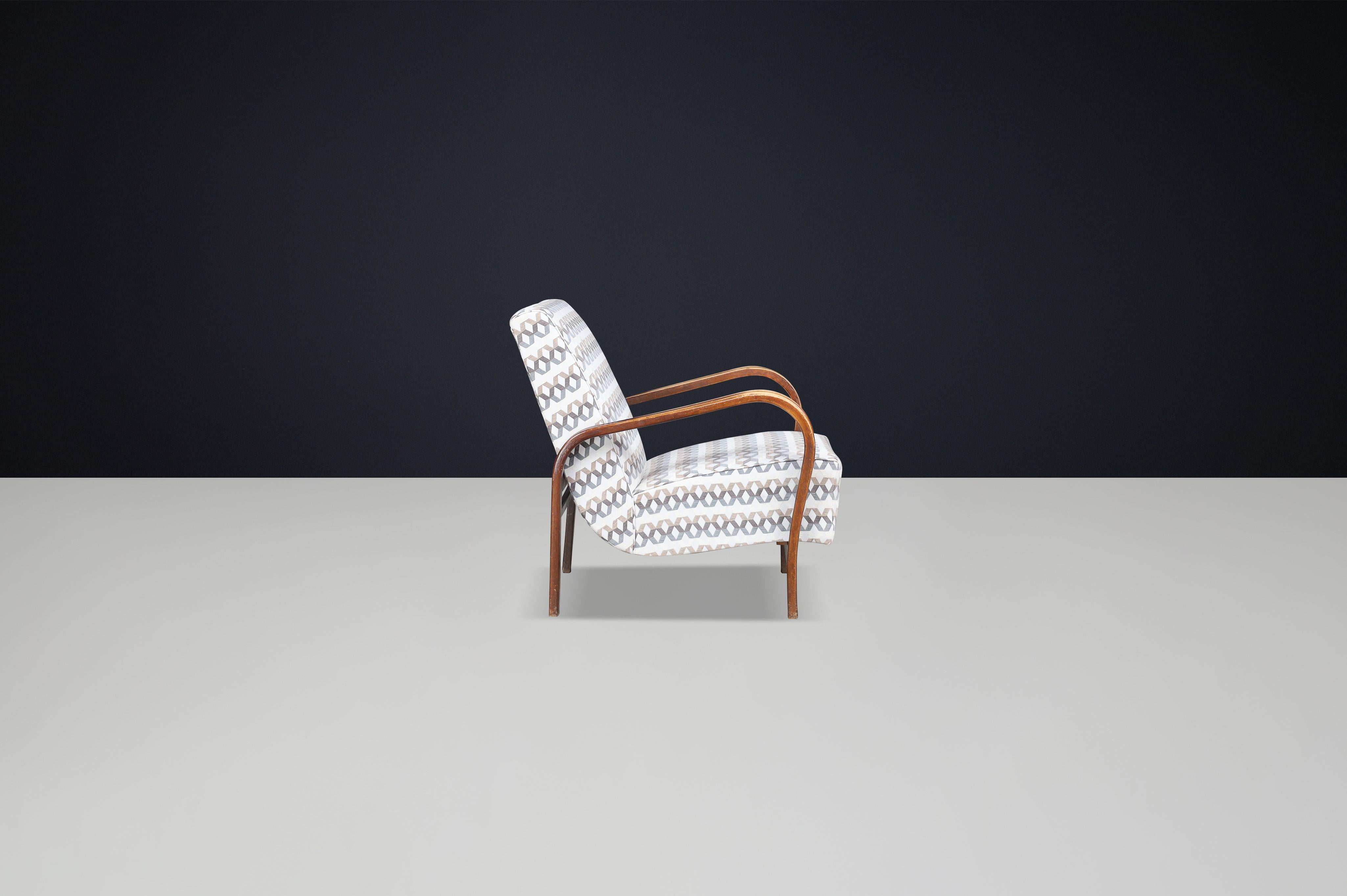 20ième siècle Chaises longues tchèques patinées des années 1930 par Koželka & Kropáček. en vente