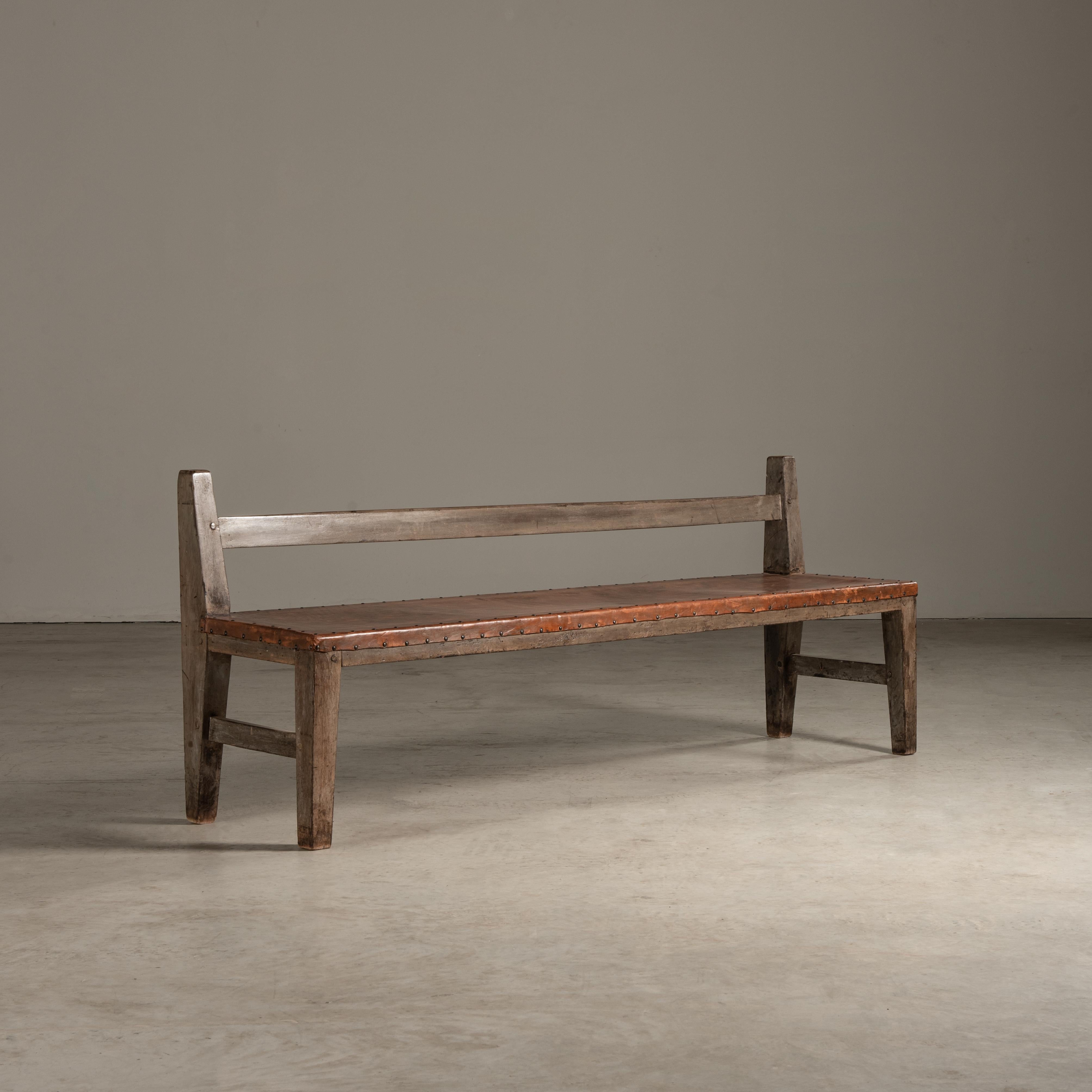 The bench showcased here is a splendid example of Brazilian vernacular design from the 19th century. It is a testament to the timeless beauty of simple, functional design that transcends eras. The bench is crafted from solid wood, which has