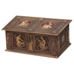 Patinierter und teilweise vergoldeter Humidor, Oscar Bach, (französisch/amerikanisch)