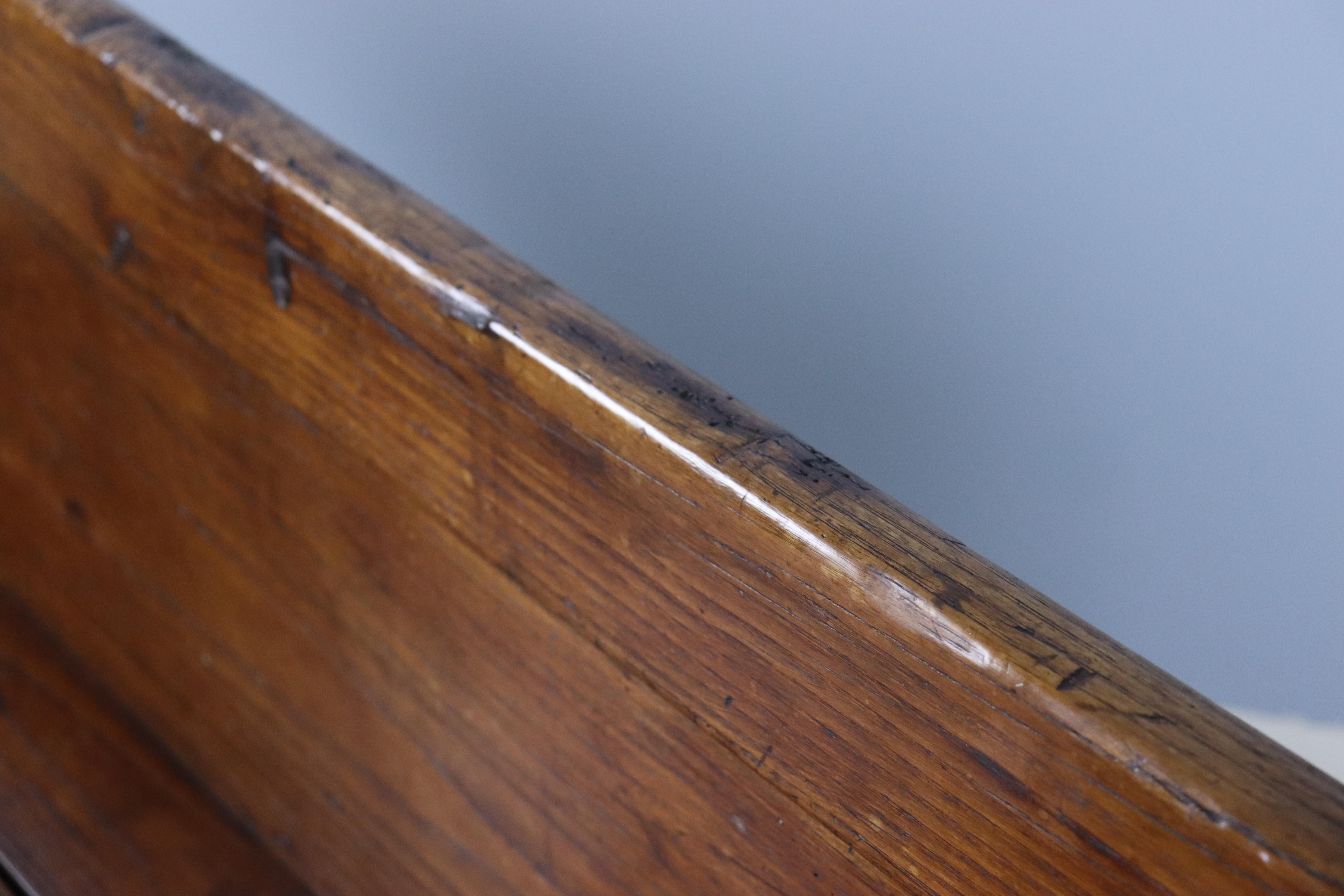 Patinated Antique Chestnut Bench For Sale 7