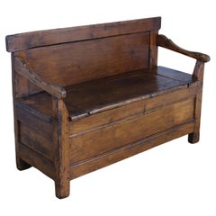 Patinated Antique Chestnut Bench