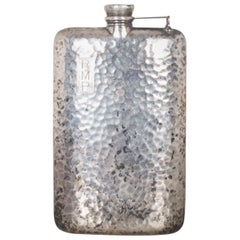 Patinated Apollo Silver Co. Hammered Flask, circa 1920