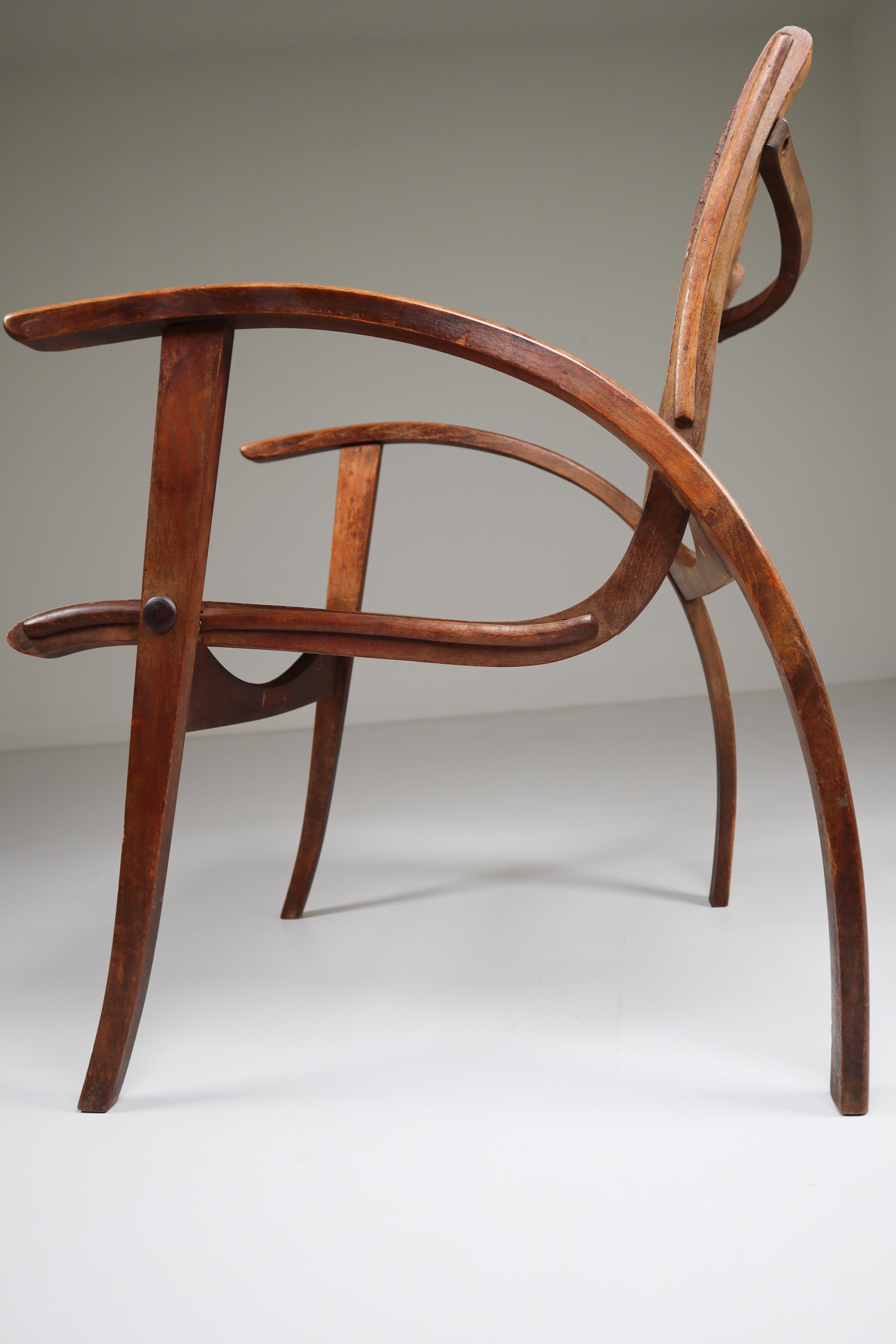 Patinated Bauhaus Lounge Chairs by Erich Dieckmann for Gelanka Tyskland, 1930s 2