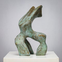 Scultura biomorfa in bronzo patinato di Jacob Hordijk, anni '90