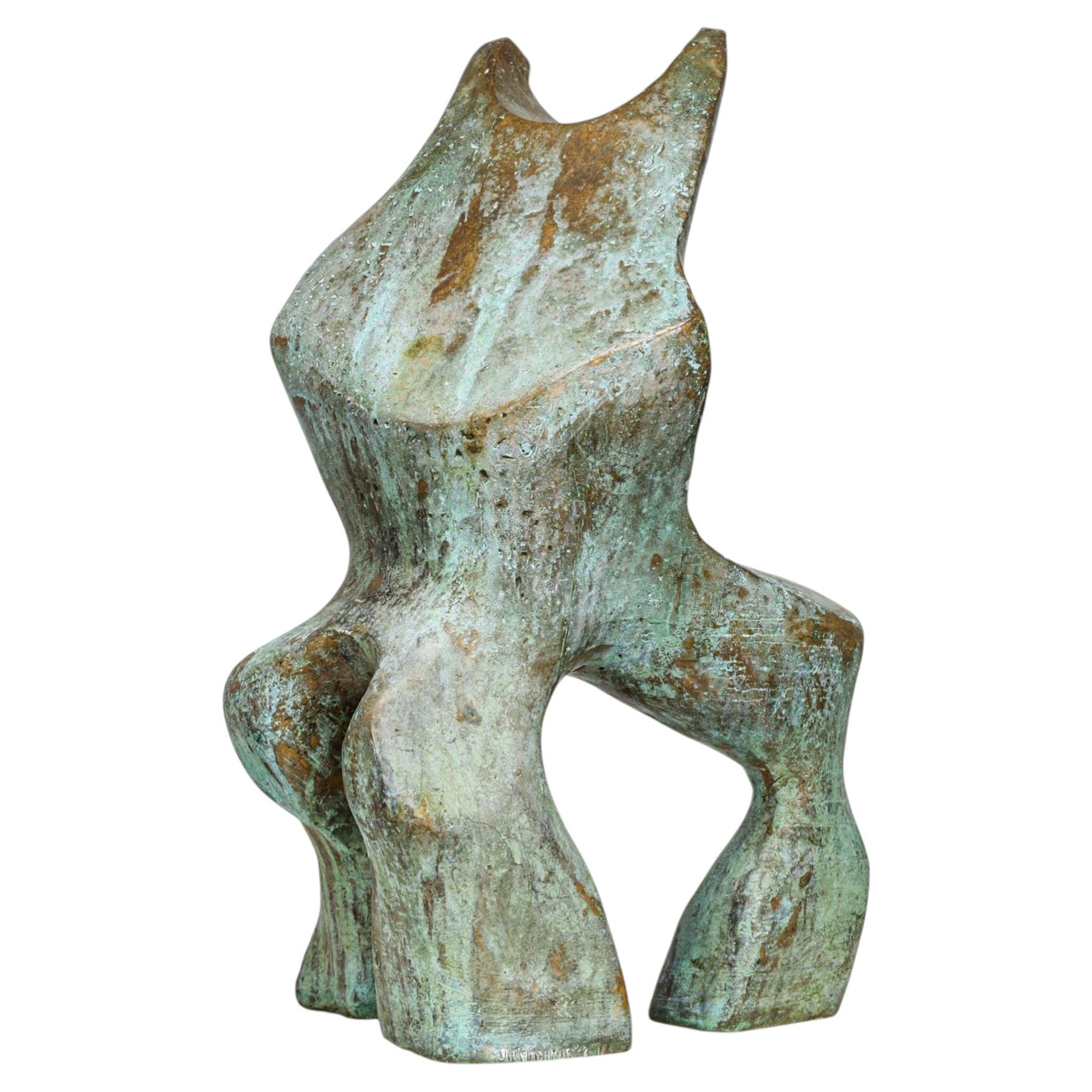 Patinated Biomorphic Bronze Sculpture by Jacob Hordijk, 1990s