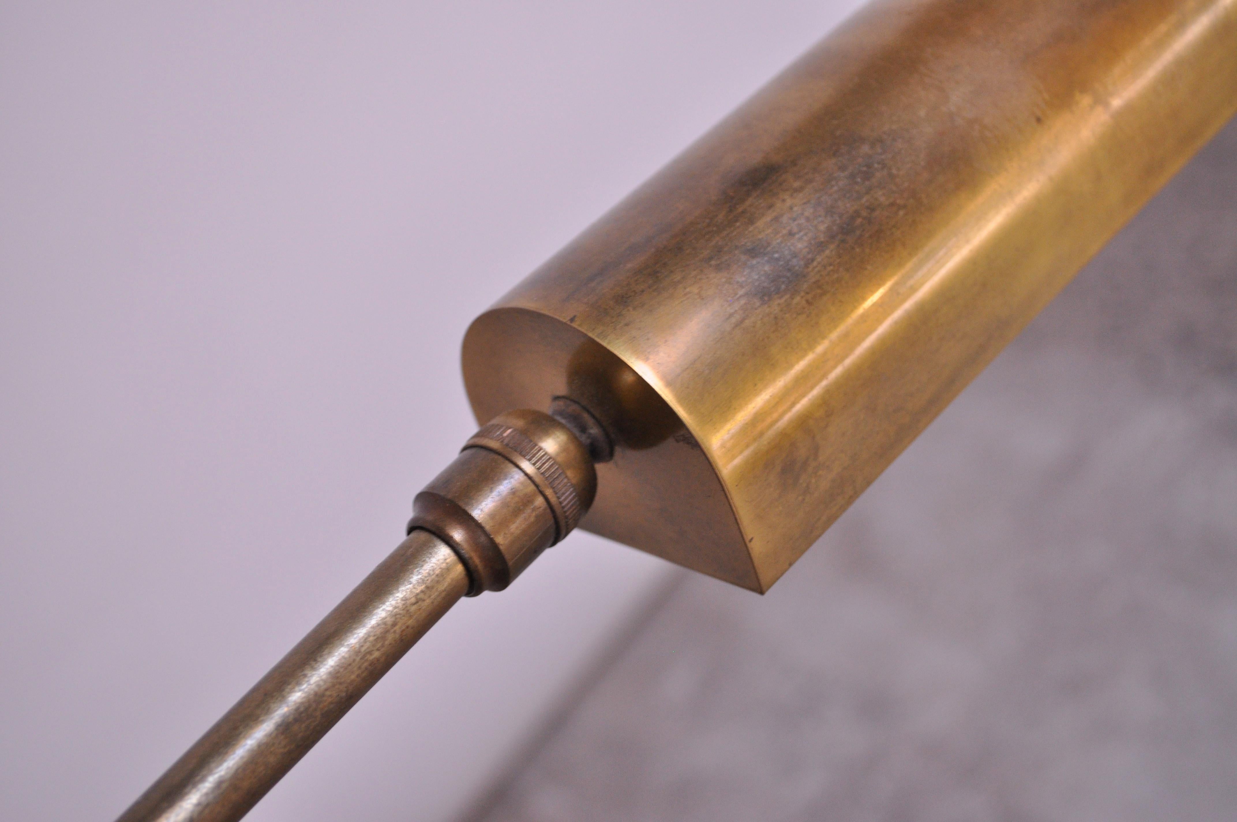Patinated Brass Adjustable Floor Lamp by Chapman 5
