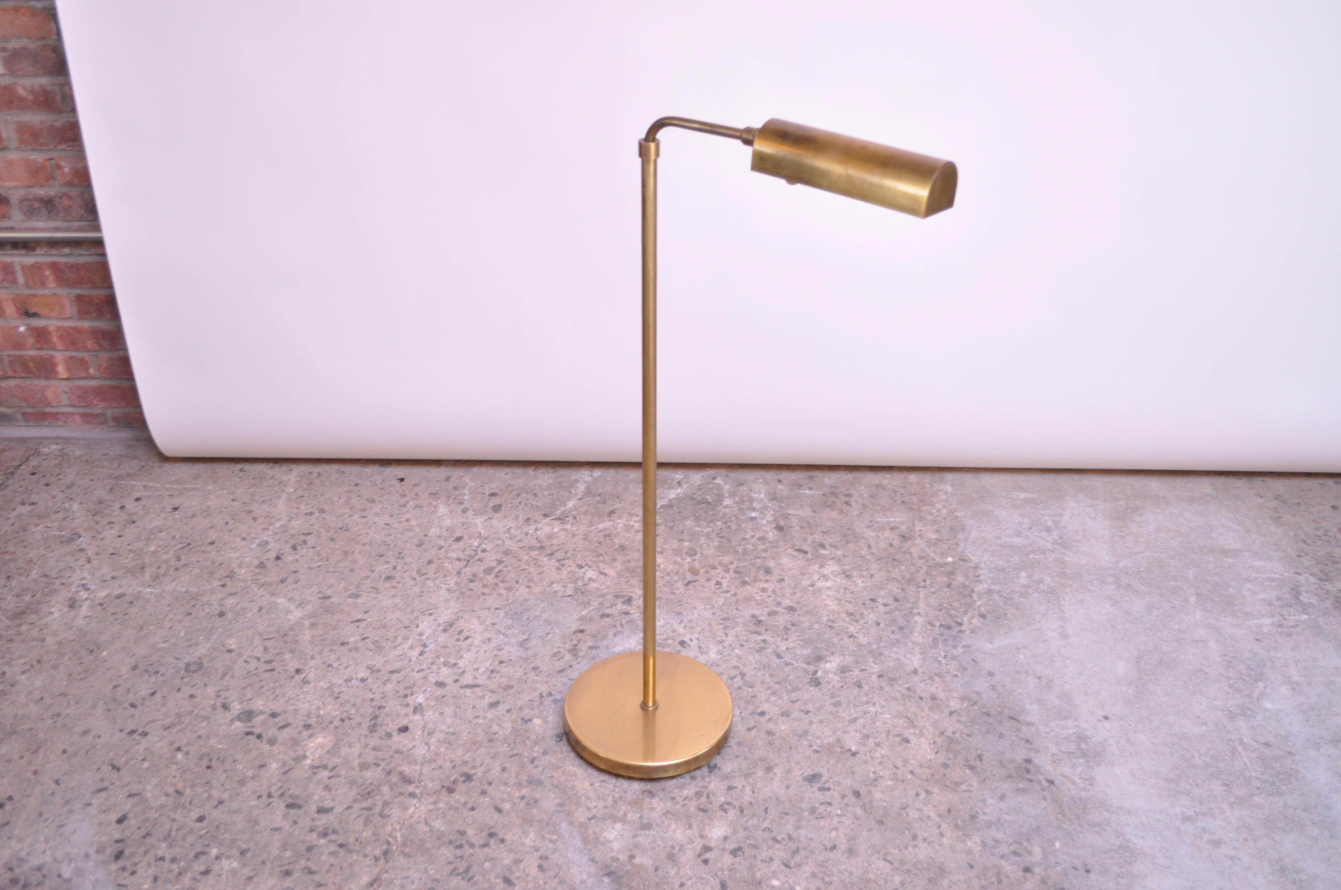 American Patinated Brass Adjustable Floor Lamp by Chapman
