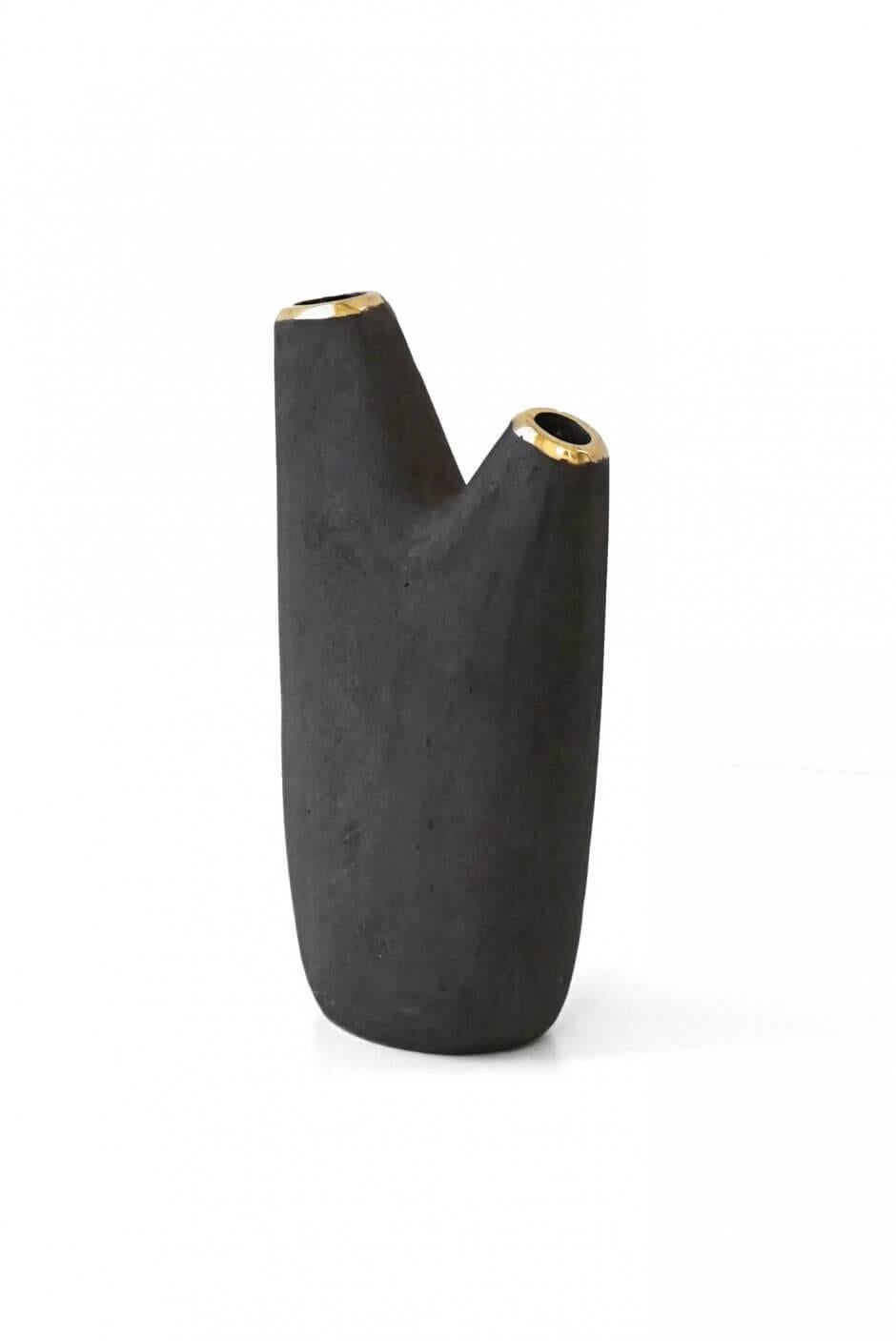 Mid-20th Century Patinated Brass Aorta Vase by Carl Auböck For Sale