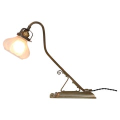  Patinated Brass Art Nouveau Table Lamp or Desk Lamp, 1900s