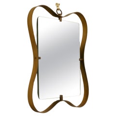 Miroir Fontana Arte en laiton patiné, c.1950.