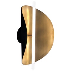 Patinated Brass LED Wall-Light by Victoria Magniant