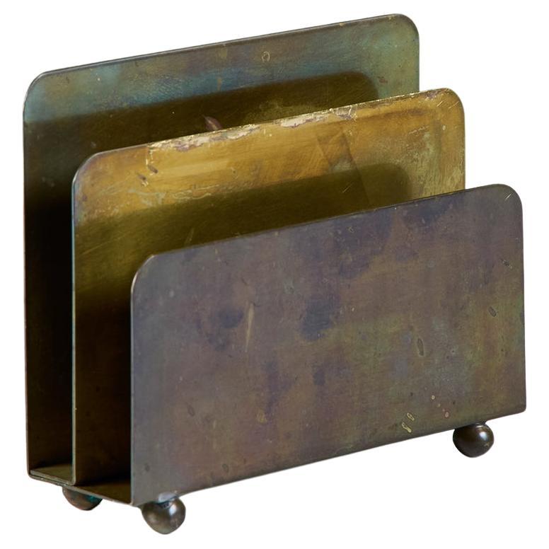 Patinated Brass Letter Sorter