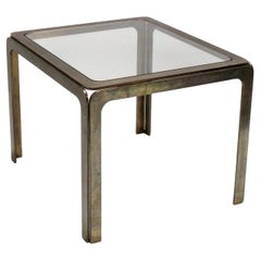 Patinated Brass or Bronze Midcentury End Table