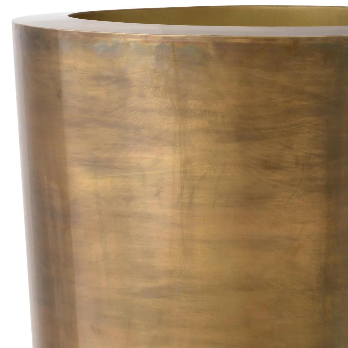 French Patinated Brass Planter, Handcrafted. For Sale