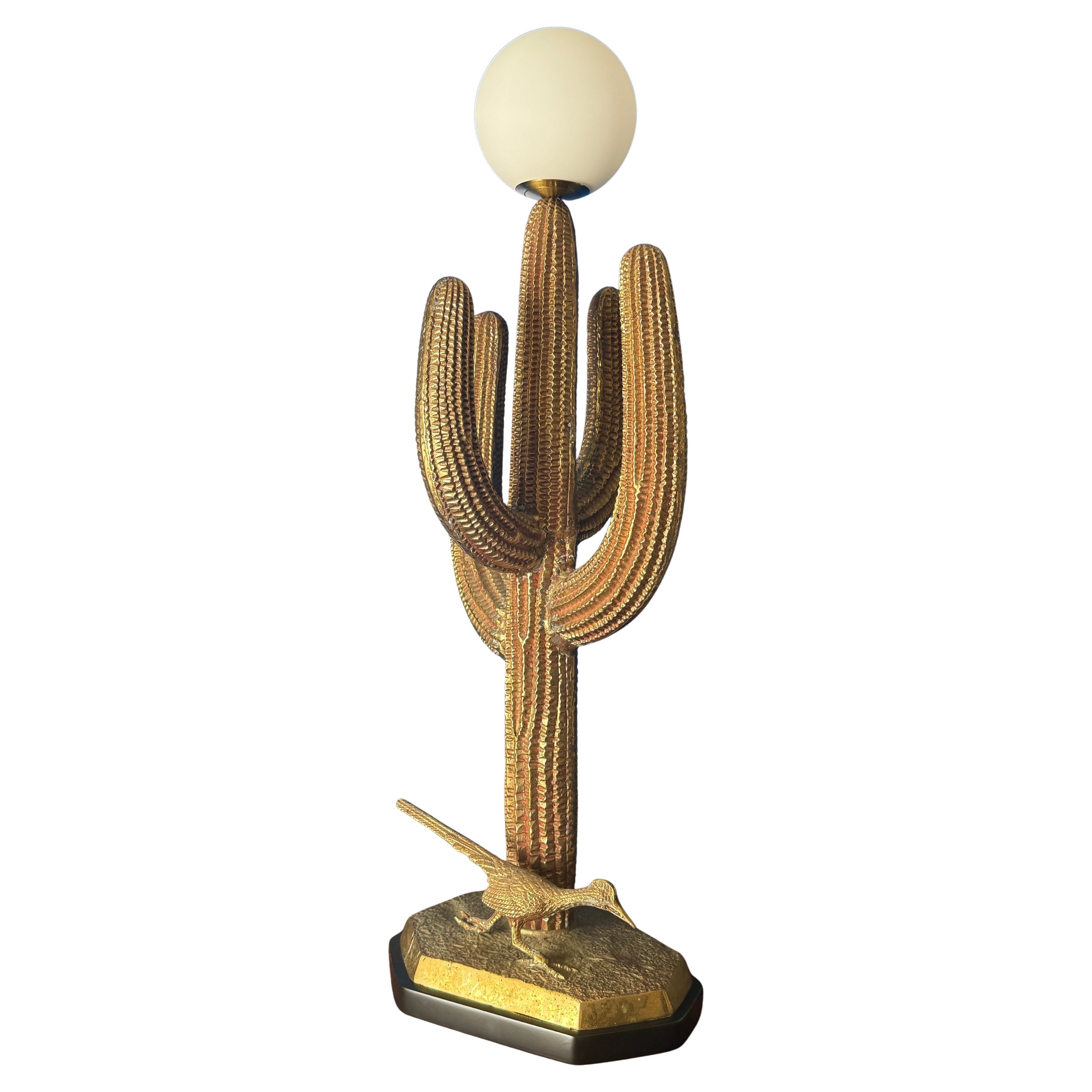 Lámpara de latón patinado Cactus Saguaro