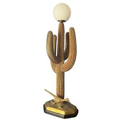 Lámpara de latón patinado Cactus Saguaro
