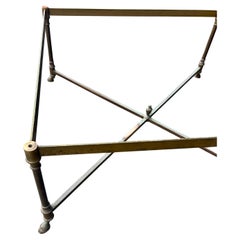Patinated Brass Square Coffee Table Base Italian Hollywood Regency