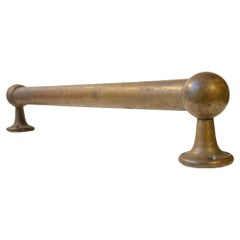 Vintage Patinated Brass Towel Rack for Kitchen, Bathroom or Stairway, 1950s