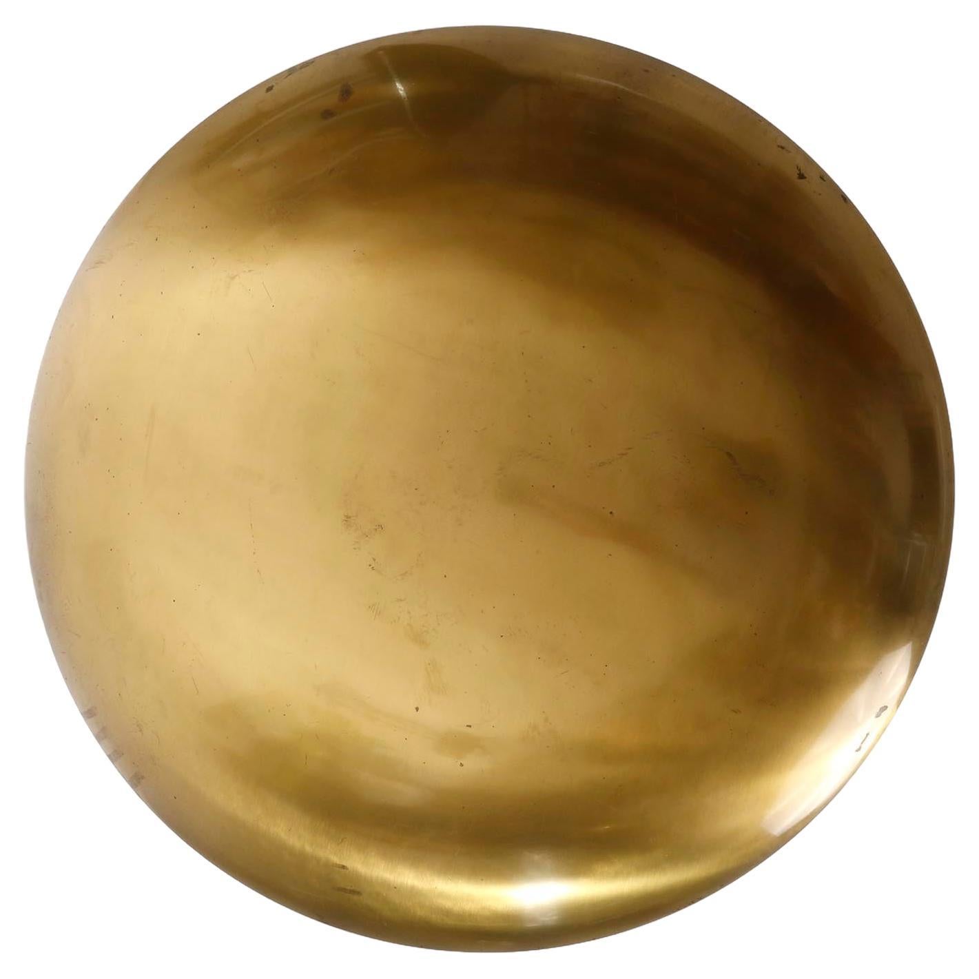 Mid-Century Modern Patinated Brass Uplight Bowl Chandelier Pendant Light by J.T. Kalmar, 1960 For Sale