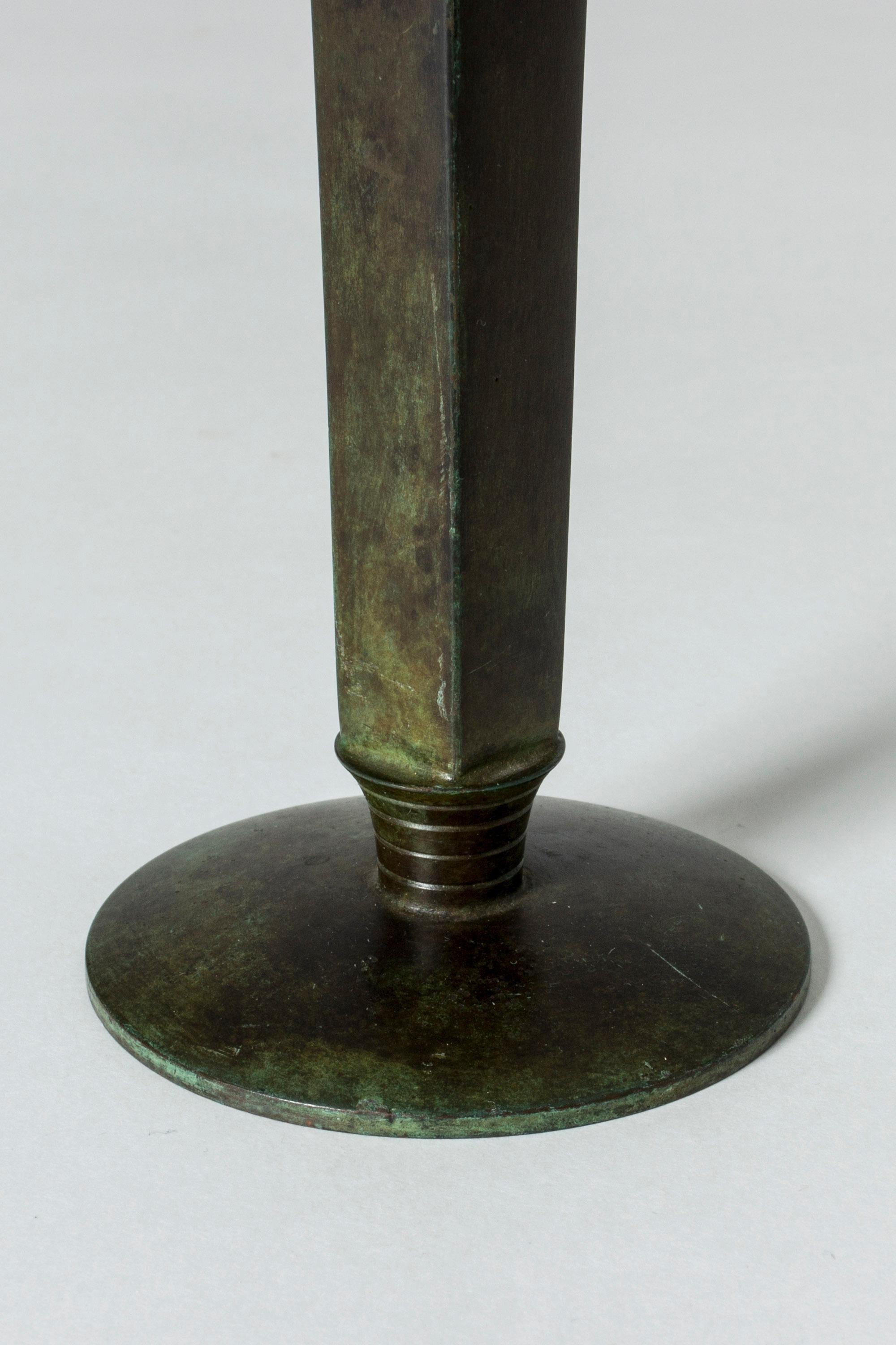 Patinated Bronze 1930s Vase from GAB In Good Condition In Stockholm, SE