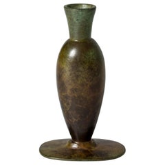 Patinated Bronze 1930s Vase from GAB