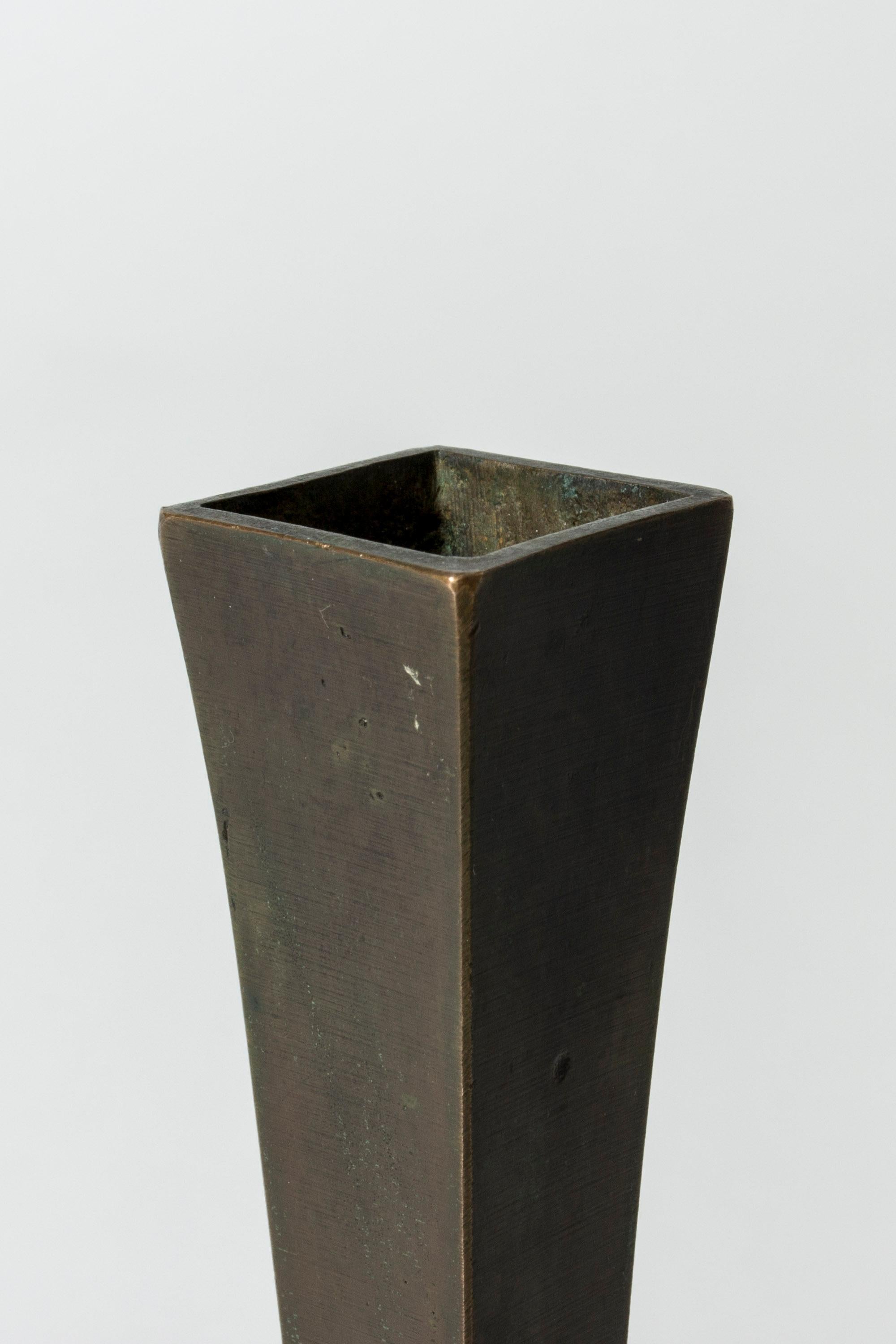Swedish Patinated Bronze 1930s Vase from GAB, Sweden