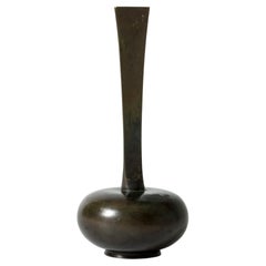 Patinated Bronze 1930s Vase from GAB, Sweden