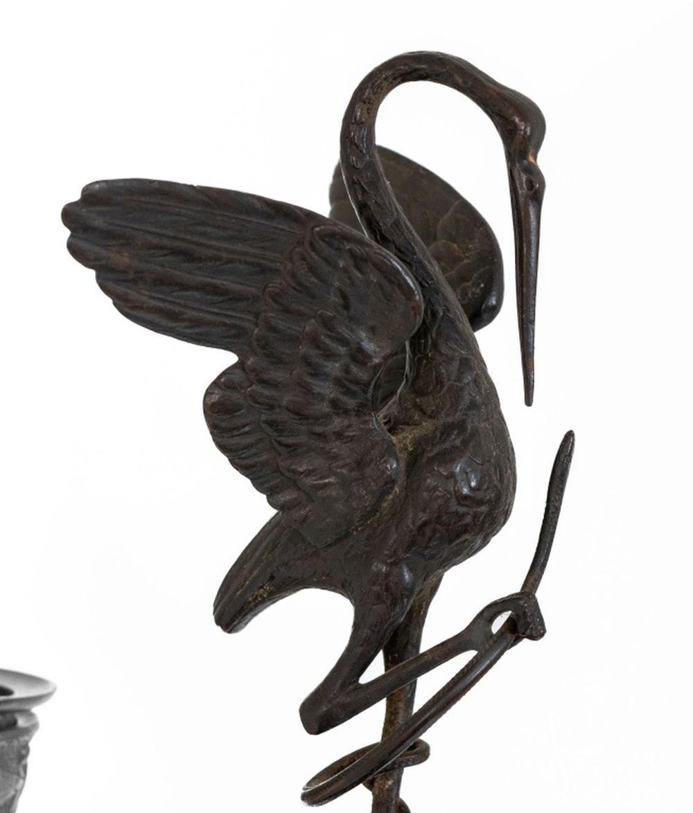 Greco Roman Patinated Bronze 3-Branch Candelabra, Pair For Sale