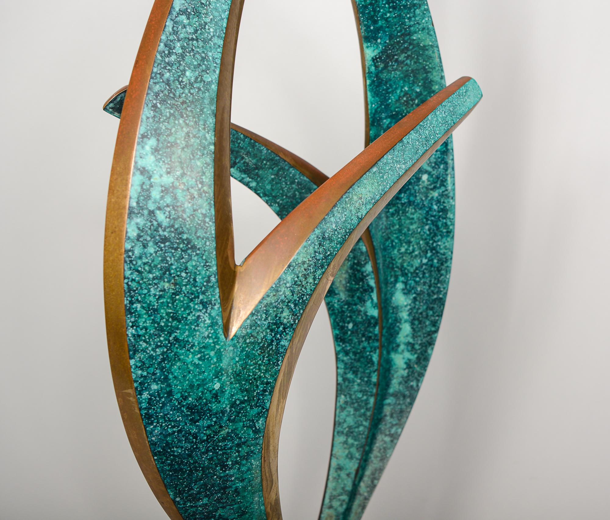 Patinated Bronze Abstract Sculpture by Bob Bennett 4