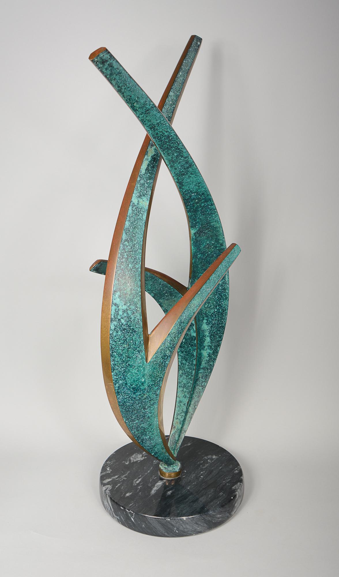 Patinated Bronze Abstract Sculpture by Bob Bennett 5