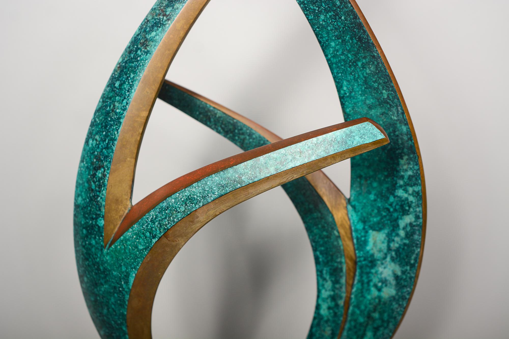 Patinated Bronze Abstract Sculpture by Bob Bennett In Good Condition In San Mateo, CA