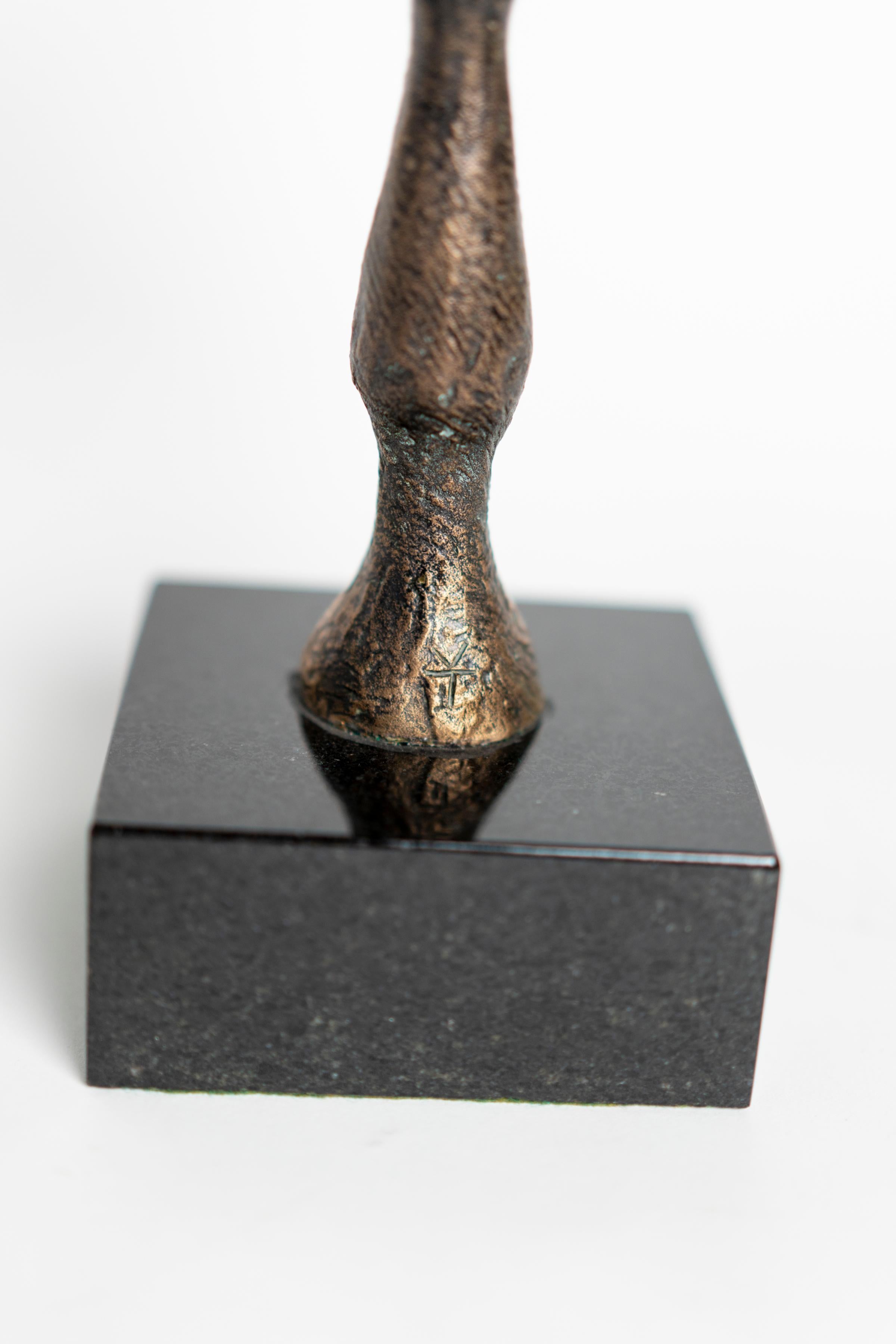 Patinated Bronze Abstract Sculpture by Victor Tolgesy In Good Condition In Montreal, QC