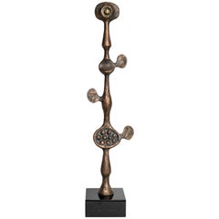 Patinated Bronze Abstract Sculpture by Victor Tolgesy