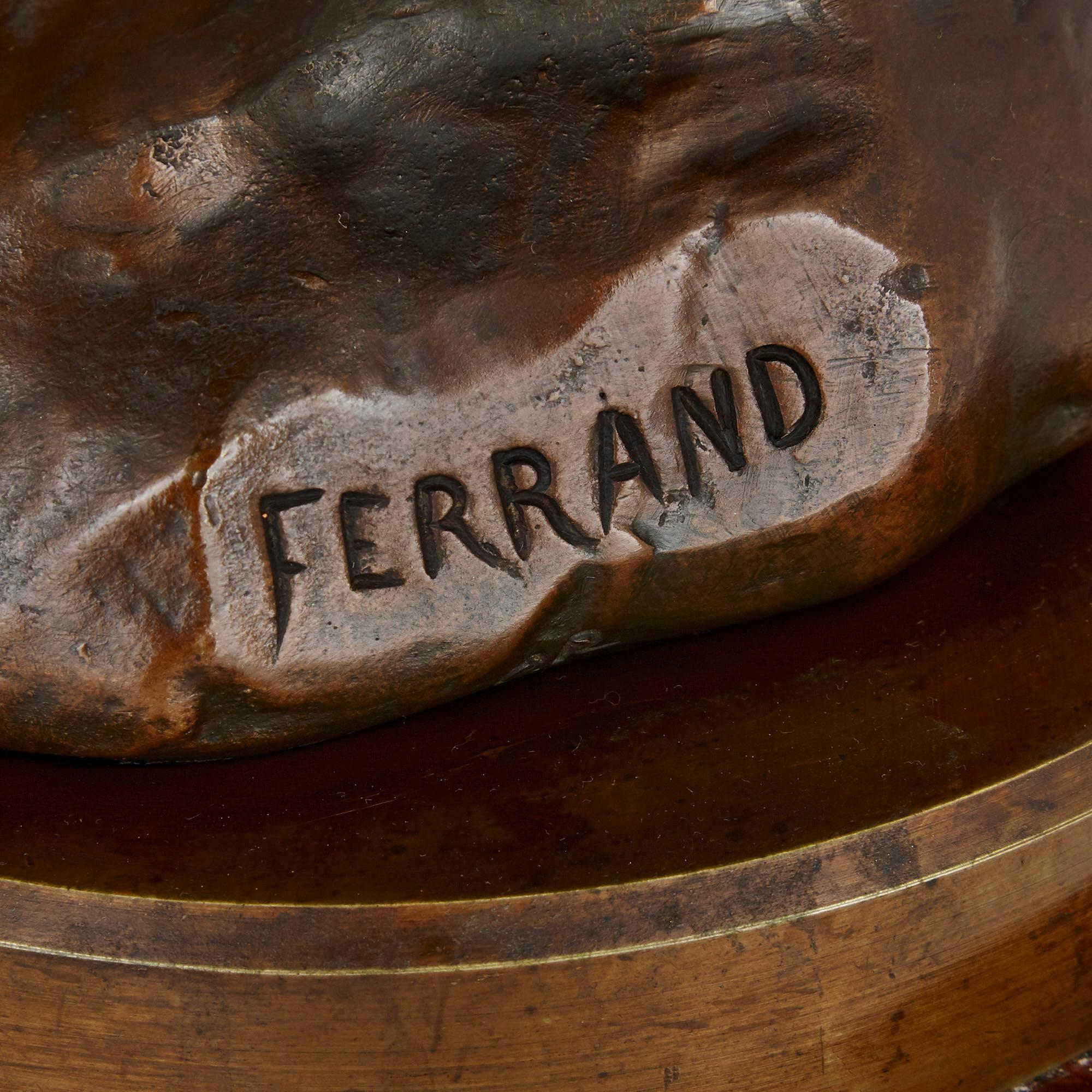 Engel aus patinierter Bronze von Ferrand im Zustand „Gut“ im Angebot in London, GB