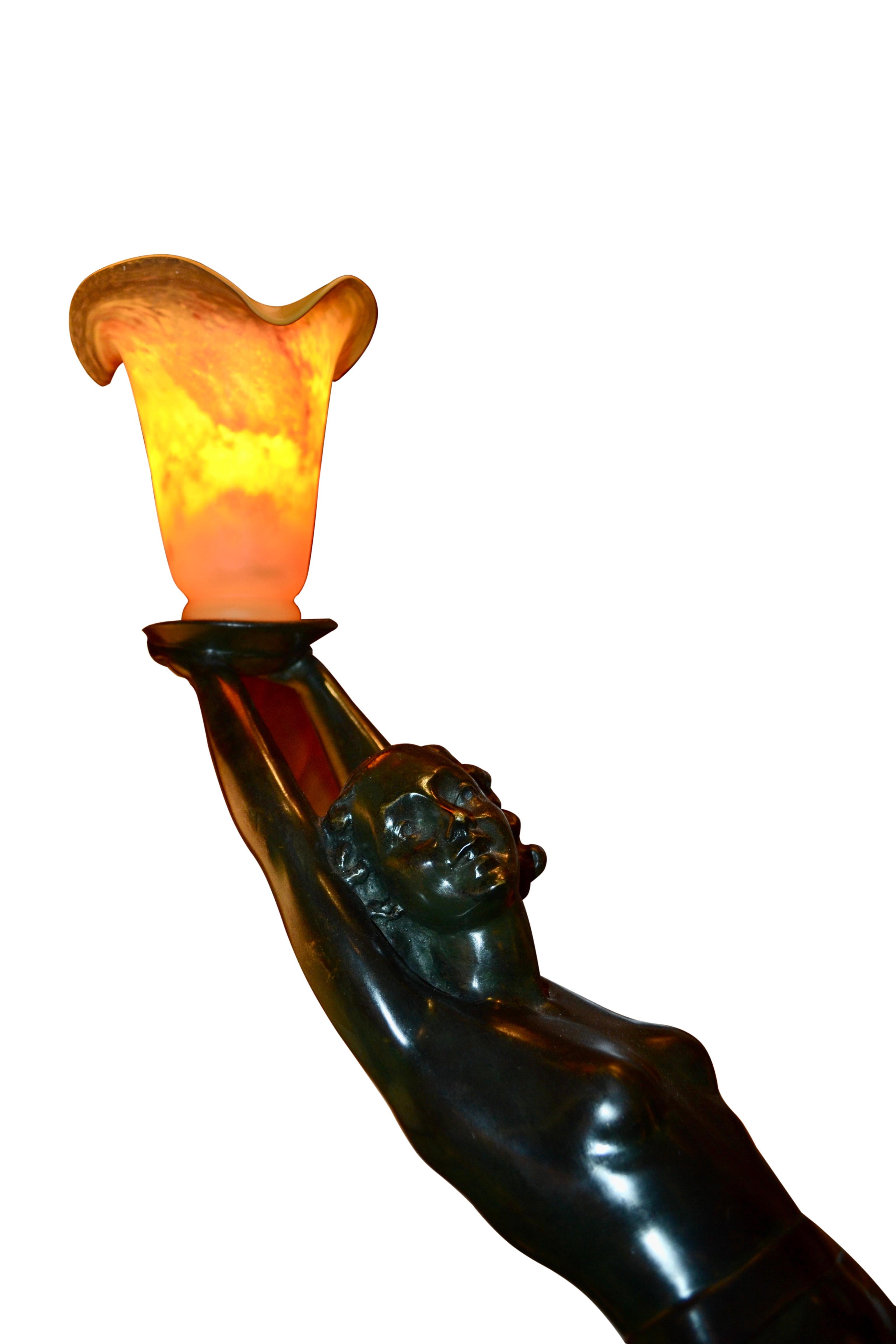 art deco dancer lamp