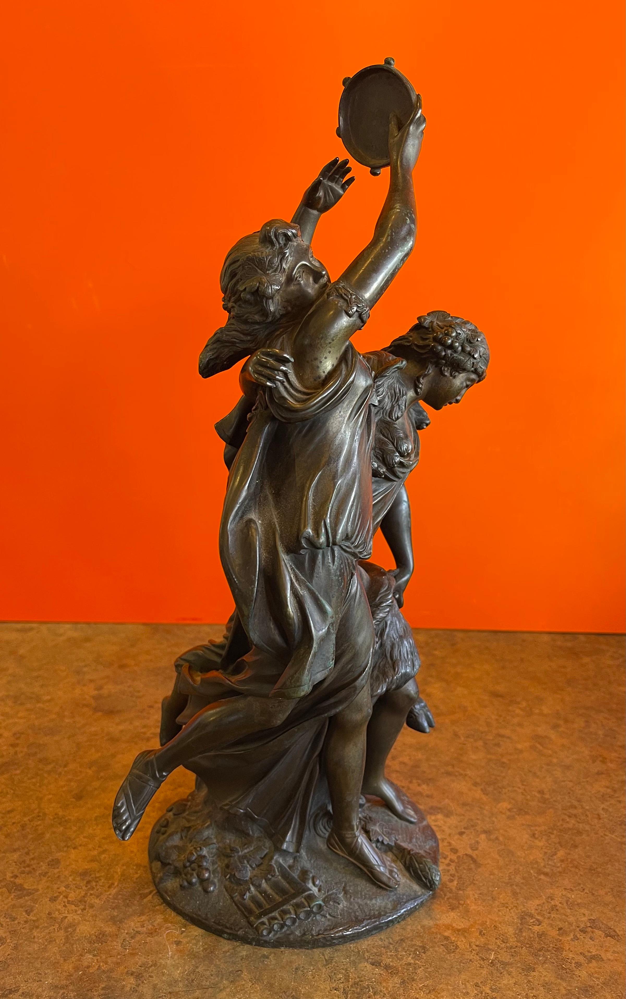 „Bacchanalia“ aus patinierter Bronze nach Claude Michel Clodion (Französisch) im Angebot