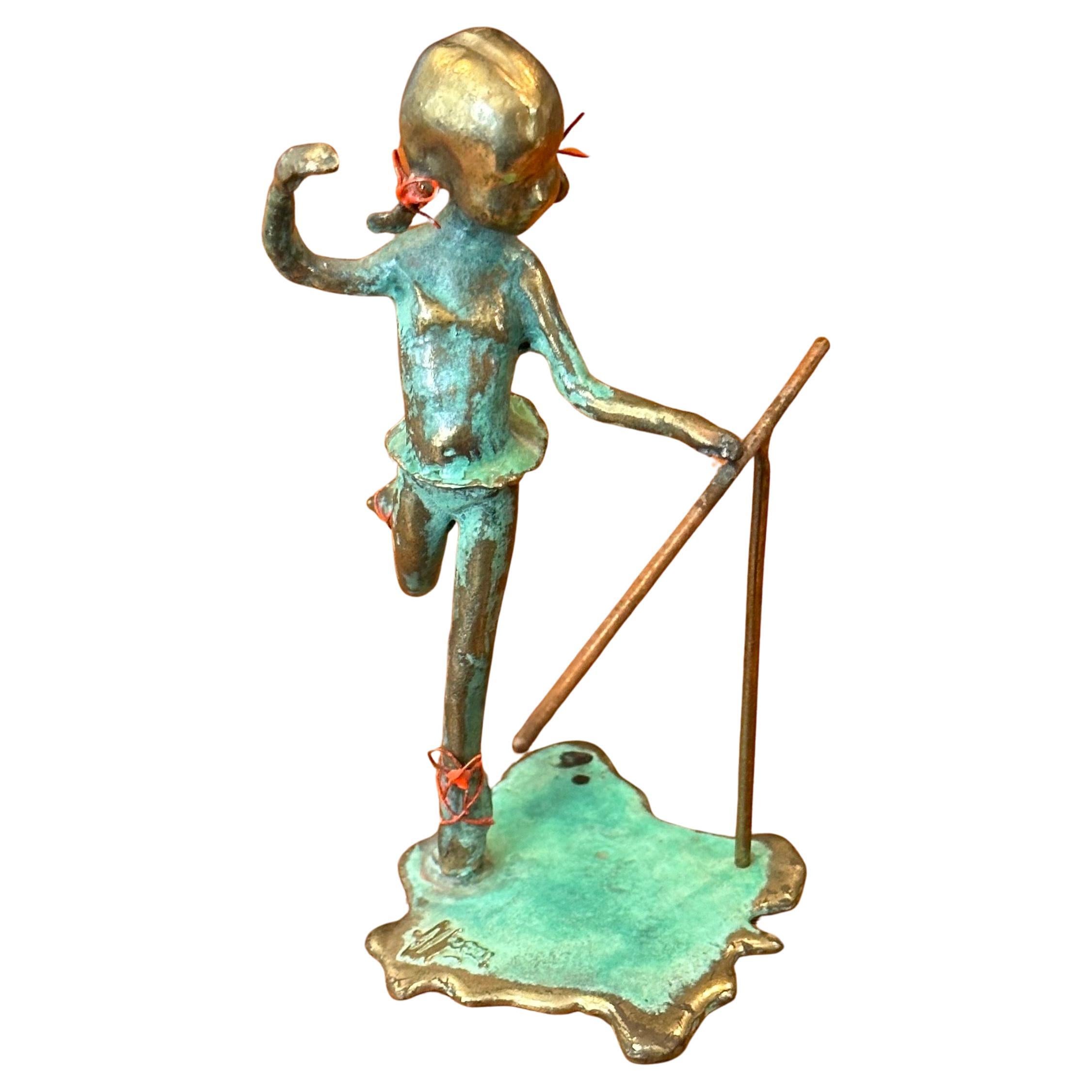 Patinierte Ballerina-Skulptur aus Bronze von Malcolm Moran im Angebot 7