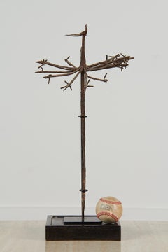 Patinated Bronze Bird Sculpture by Amalia Schulthess