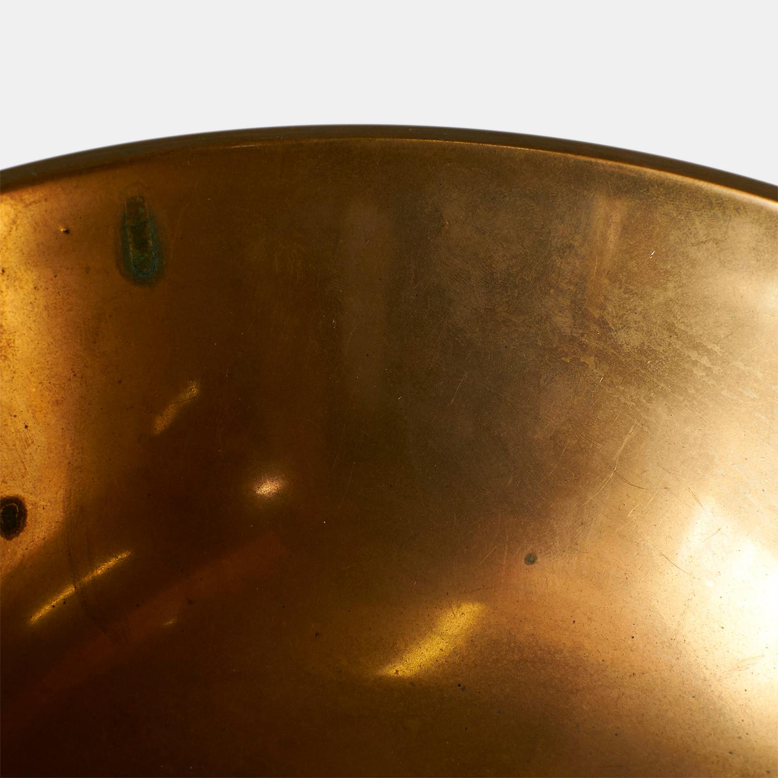 Patinated Bronze Bowl by Krone Bronce In Good Condition For Sale In San Francisco, CA
